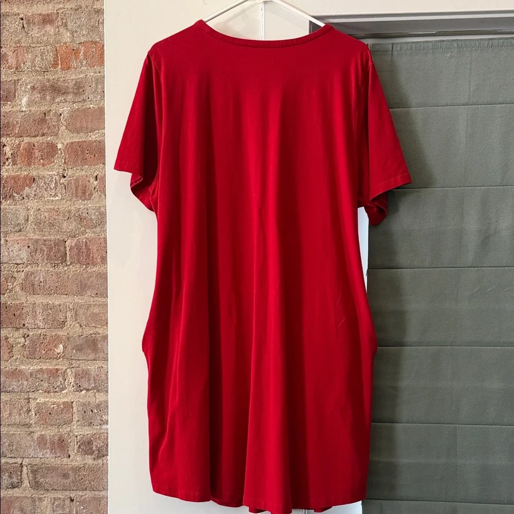 Universal Standard Red Short Sleeve Tunic Dress - Picture 4 of 4